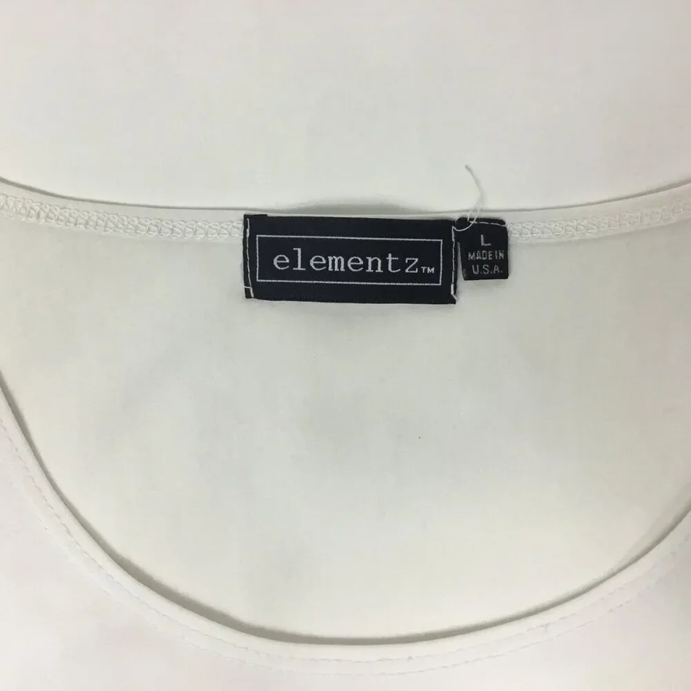 (PO) Elementz, Wht Sleeveless Top - Picture 3 of 12